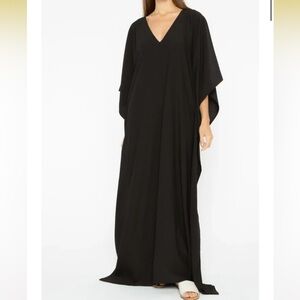 Ripley Rader Satin Crepe Caftan in Black